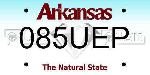 085UEP Arkansas License Plate