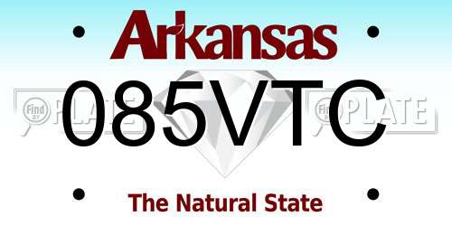 085VTC Arkansas License Plate
