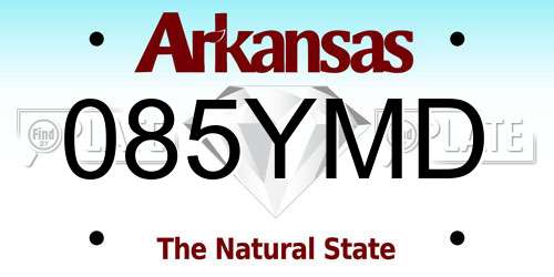 085YMD Arkansas License Plate
