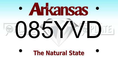 085YVD Arkansas License Plate