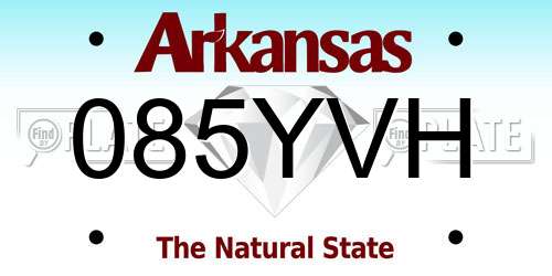 085YVH Arkansas License Plate