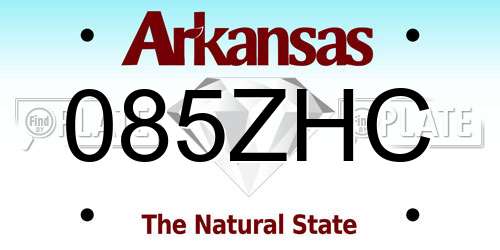 085ZHC Arkansas License Plate