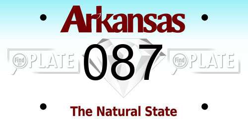 087 Arkansas License Plate
