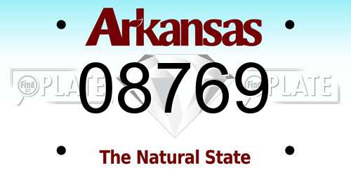 08769 Arkansas License Plate