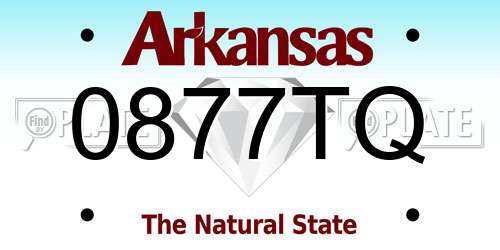0877TQ Arkansas License Plate