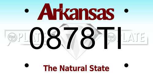 0878TI Arkansas License Plate
