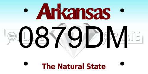 0879DM Arkansas License Plate