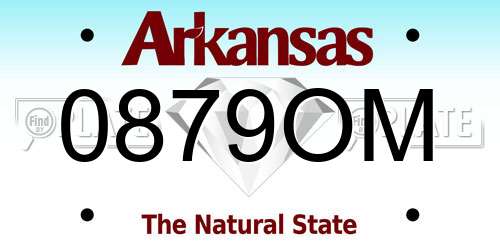 0879OM Arkansas License Plate