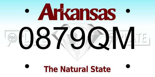 0879QM Arkansas License Plate