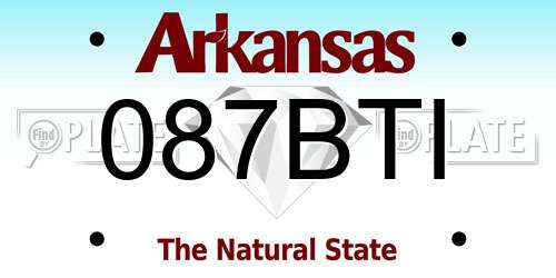 087BTI Arkansas License Plate