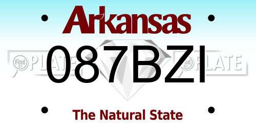 087BZI Arkansas License Plate