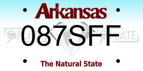 087SFF Arkansas License Plate