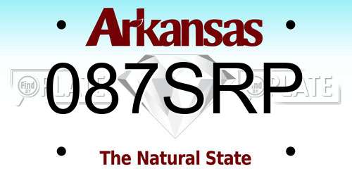 087SRP Arkansas License Plate