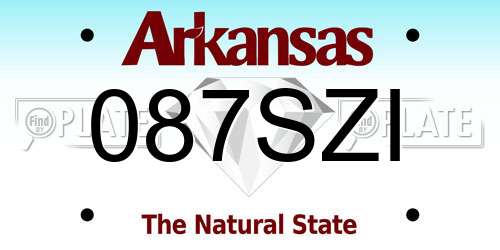 087SZI Arkansas License Plate