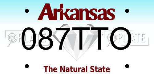 087TTO Arkansas License Plate