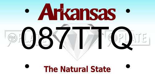 087TTQ Arkansas License Plate