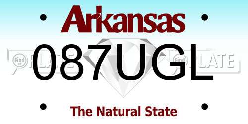 087UGL Arkansas License Plate