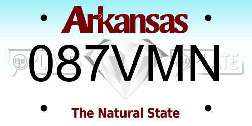 087VMN Arkansas License Plate