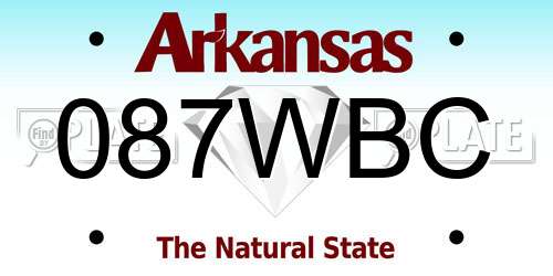 087WBC Arkansas License Plate