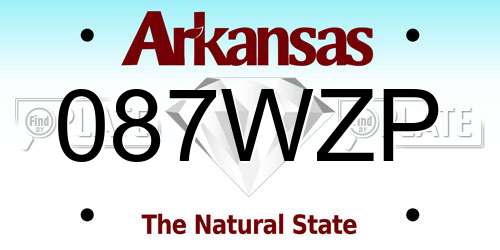 087WZP Arkansas License Plate
