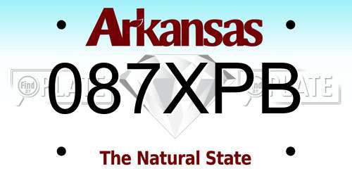087XPB Arkansas License Plate