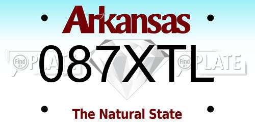 087XTL Arkansas License Plate
