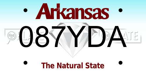 087YDA Arkansas License Plate