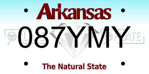 087YMY Arkansas License Plate