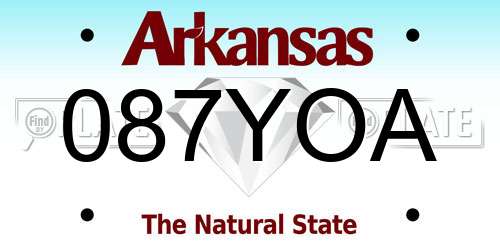087YOA Arkansas License Plate