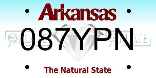 087YPN Arkansas License Plate