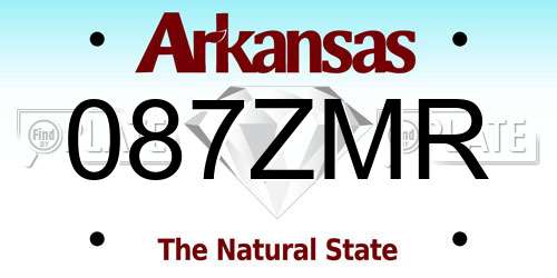 087ZMR Arkansas License Plate