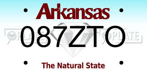 087ZTO Arkansas License Plate