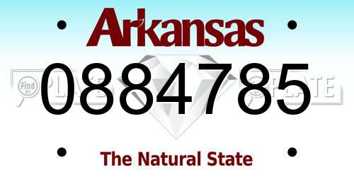 0884785 Arkansas License Plate