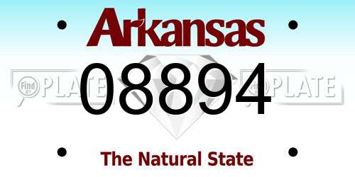 08894 Arkansas License Plate