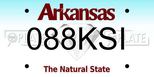088KSI Arkansas License Plate