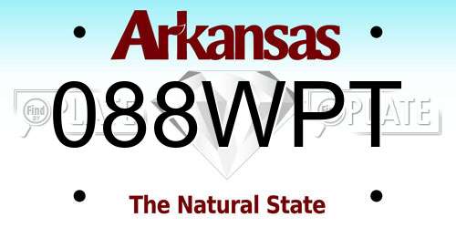 088WPT Arkansas License Plate