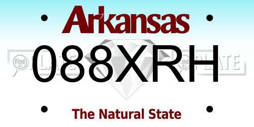 088XRH Arkansas License Plate