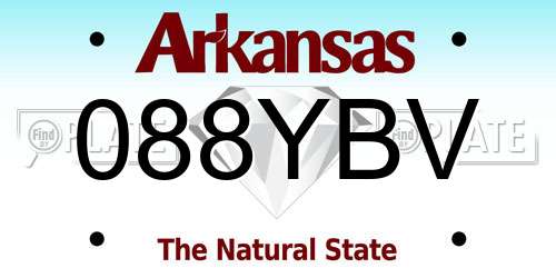 088YBV Arkansas License Plate