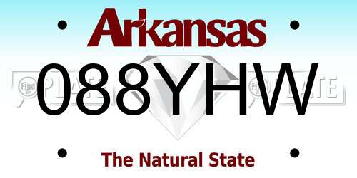 088YHW Arkansas License Plate