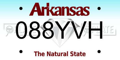088YVH Arkansas License Plate