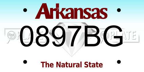 0897BG Arkansas License Plate