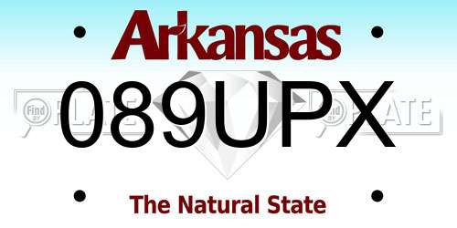 089UPX Arkansas License Plate