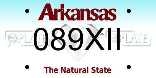 089XII Arkansas License Plate