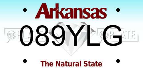 089YLG Arkansas License Plate