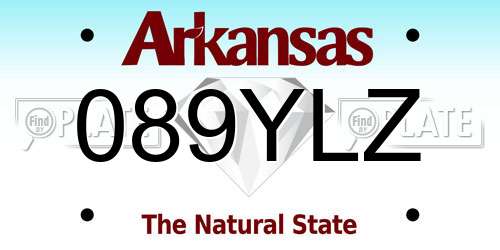 089YLZ Arkansas License Plate