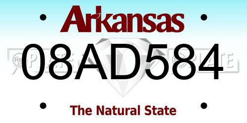 08AD584 Arkansas License Plate