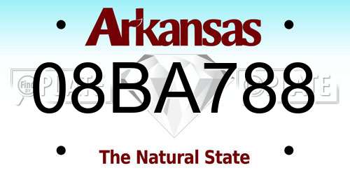 08BA788 Arkansas License Plate