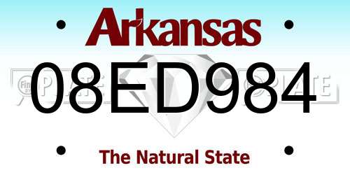 08ED984 Arkansas License Plate