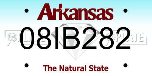 08IB282 Arkansas License Plate