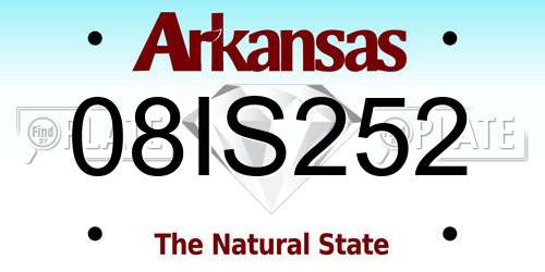 08IS252 Arkansas License Plate